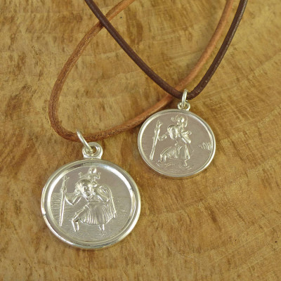 St Christopher Sterling Silver Necklace - All Birthstone™