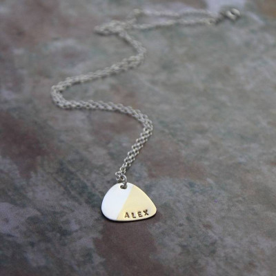 Personalised Plectrum Necklace - All Birthstone™