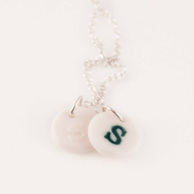 Personalised Porcelain Initial Charm - All Birthstone™