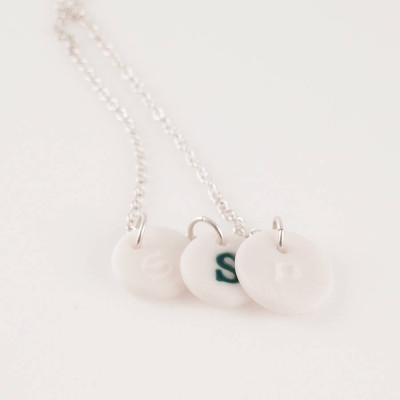 Personalised Porcelain Initial Charm - All Birthstone™