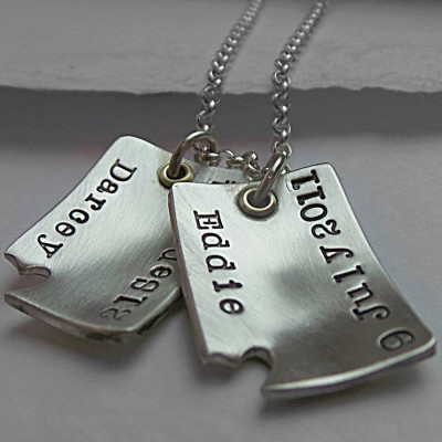 Piece Of My Heart Curved Dog Tags - All Birthstone™