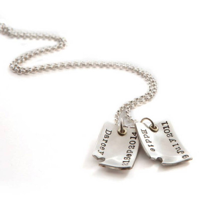 Piece Of My Heart Curved Dog Tags - All Birthstone™