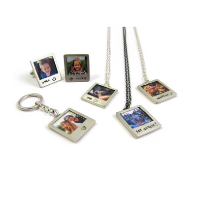 Personalised Silver Polaroid Necklace - All Birthstone™