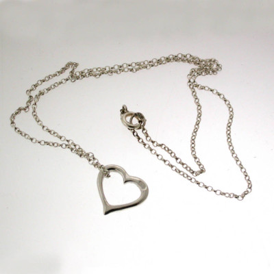 Valentines Silver Heart Necklace - All Birthstone™