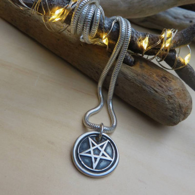 Silver Pentacle Pendant - All Birthstone™