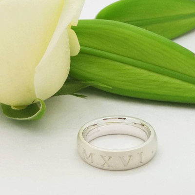 Silver Roman Numeral Ring - All Birthstone™
