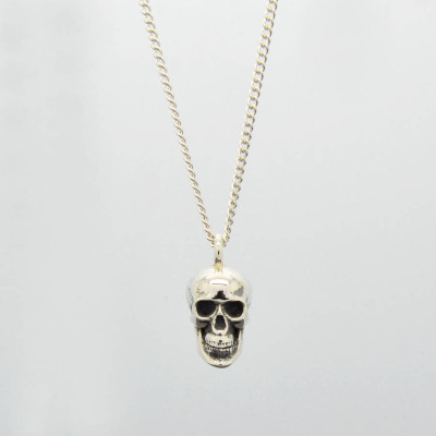 Silver Skull Pendant - All Birthstone™