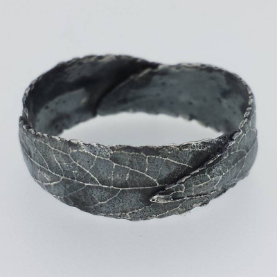 Silver Three Leaf Band Ring - All Birthstone™