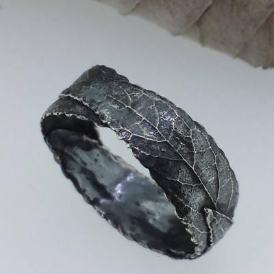 Silver Three Leaf Band Ring - All Birthstone™