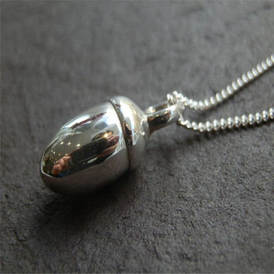 Silver Toggle Acorn Pendant - All Birthstone™
