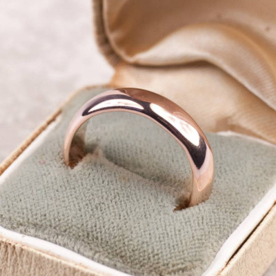 Simple Handmade Mens Wedding Ring In 18ct Gold - All Birthstone™