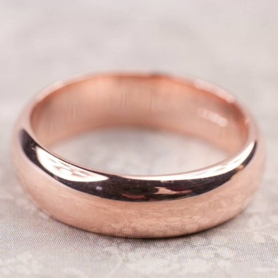 Simple Handmade Mens Wedding Ring In 18ct Gold - All Birthstone™