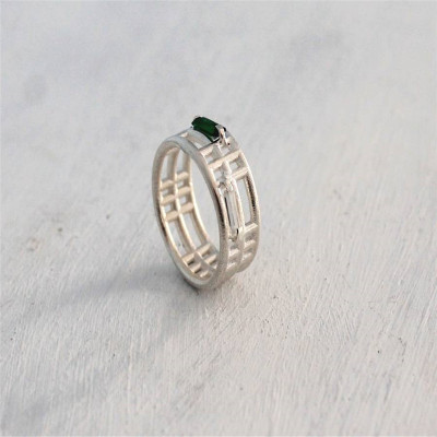 Sterling Silver Inclusions Two Ring - All Birthstone™