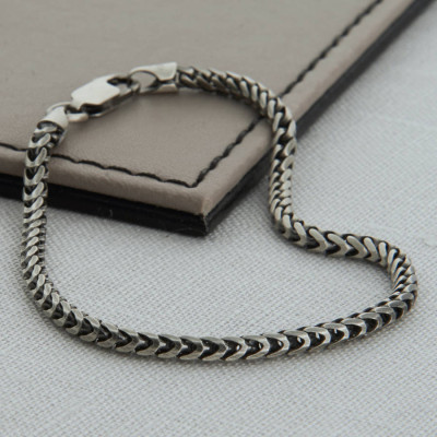 Sterling Silver Mens Snake Chain Necklace - All Birthstone™