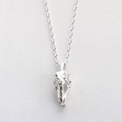 Sterling Silver T Rex Skull Necklace - All Birthstone™