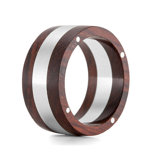 Wood Ring Rivet Two - All Birthstone™