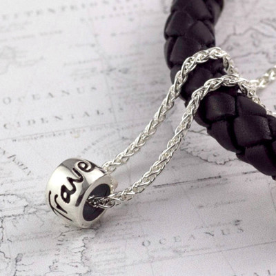 Travel Safe Solid Silver Mojo Charm Necklace - All Birthstone ™