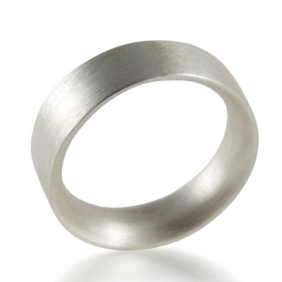Mens Sterling Silver Wedding Ring Comfort Fit Matt - All Birthstone™