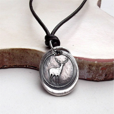 Wax Seal Deer Necklace - All Birthstone™