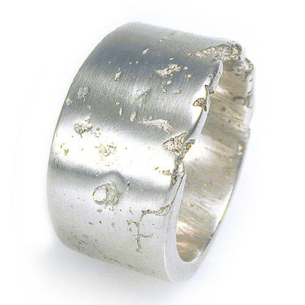 Wide Silver Concrete Ring - All Birthstone™
