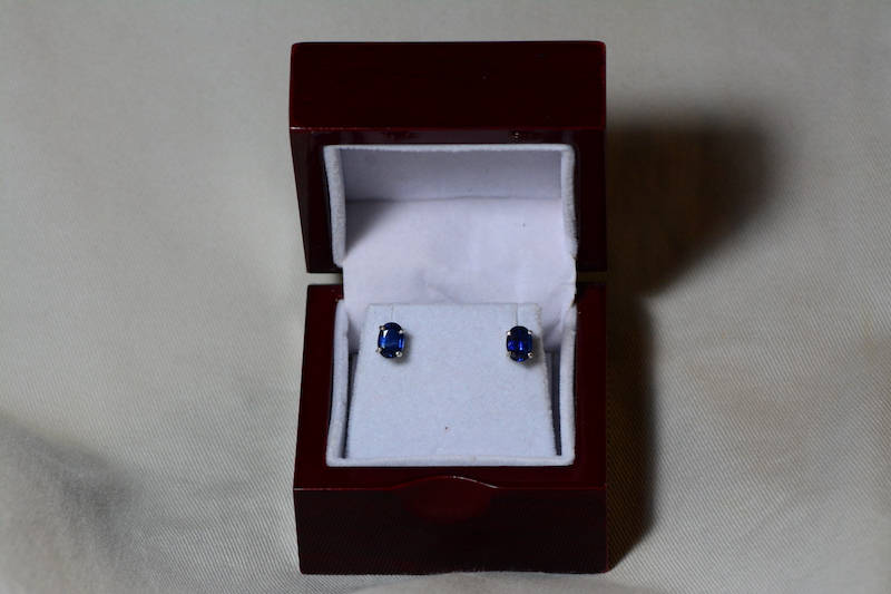 Sapphire Earrings, Blue Sapphire Stud Earrings 2.08 Carat Appraised at 1,650.00, September Birthstone, Real Genuine Natural Jewelry