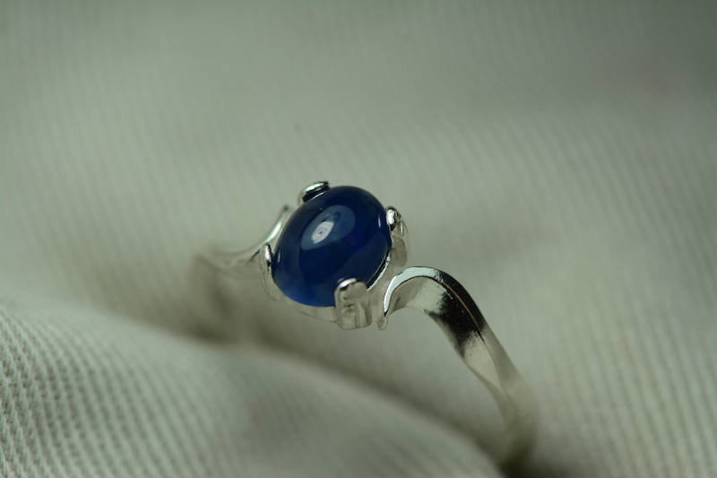Sapphire Ring, Blue Sapphire Cabochon Ring 1.30 Carat Appraised at 575.00, September Birthstone, Real Sapphire Jewelry, Oval Cut