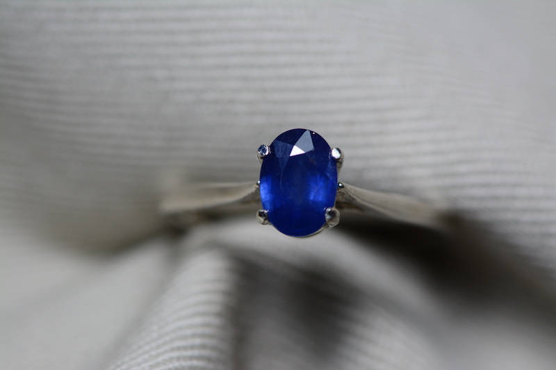Sapphire Ring, Blue Sapphire Solitaire Ring 0.83 Carat Appraised at 625.00, September Birthstone, Natural Sapphire Jewelry, Oval Cut