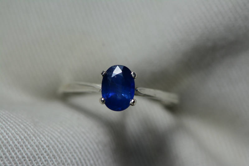 Sapphire Ring, Blue Sapphire Solitaire Ring 1.01 Carat Appraised at 800.00, September Birthstone, Natural Sapphire Jewelry, Oval Cut