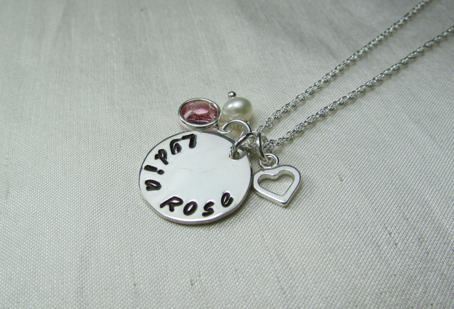 Birthstone Mothers Necklace Personalized Name Necklace Name Plate Monogram Necklace Initial Necklace Personalized Jewelry Gifts for Mom