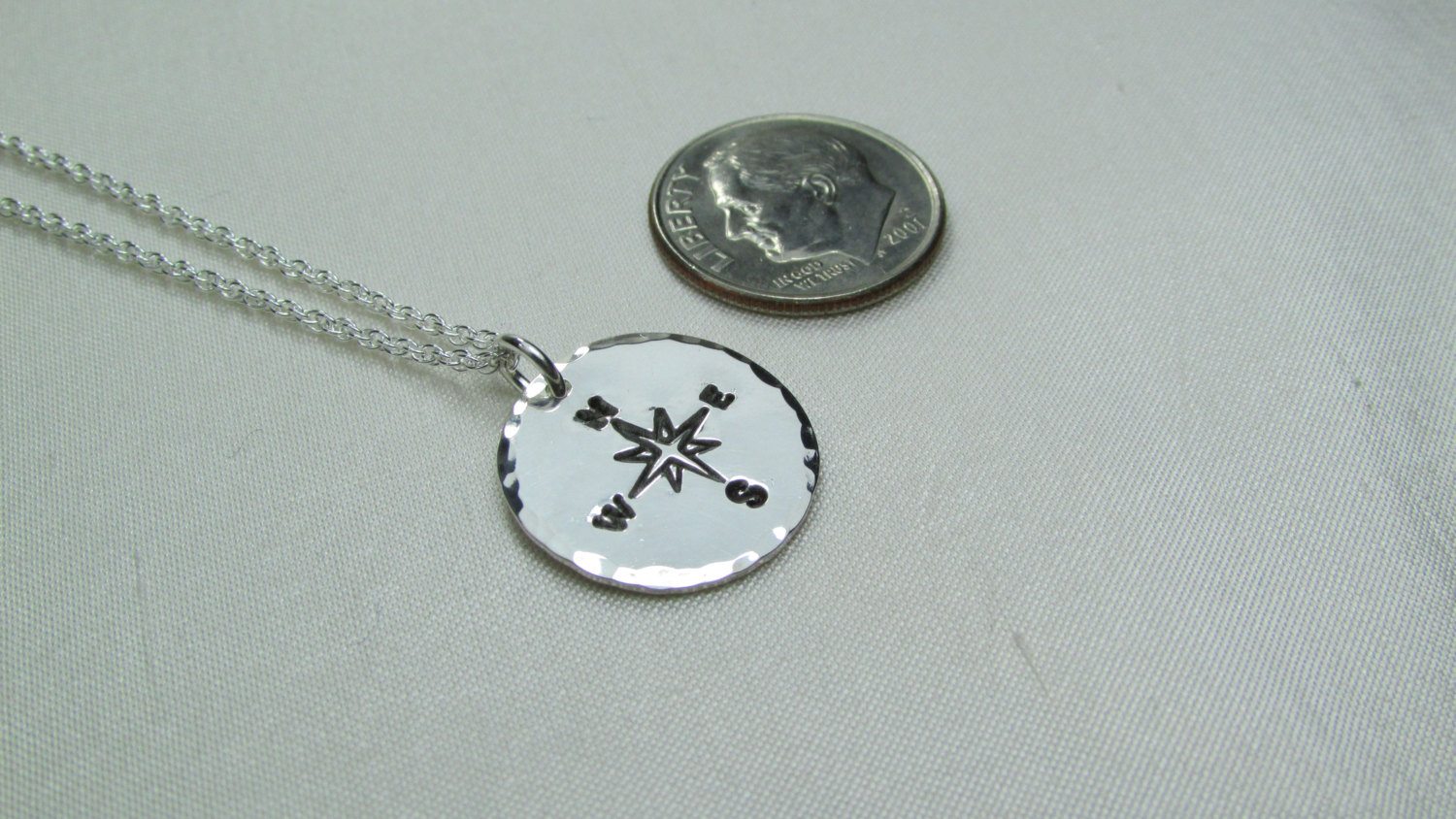 Compass Necklace with Pearl Birthstone Personalized Necklace Sterling Silver Compass Bridesmaid Gift Graduation Necklace Bridesmaid Jewelry