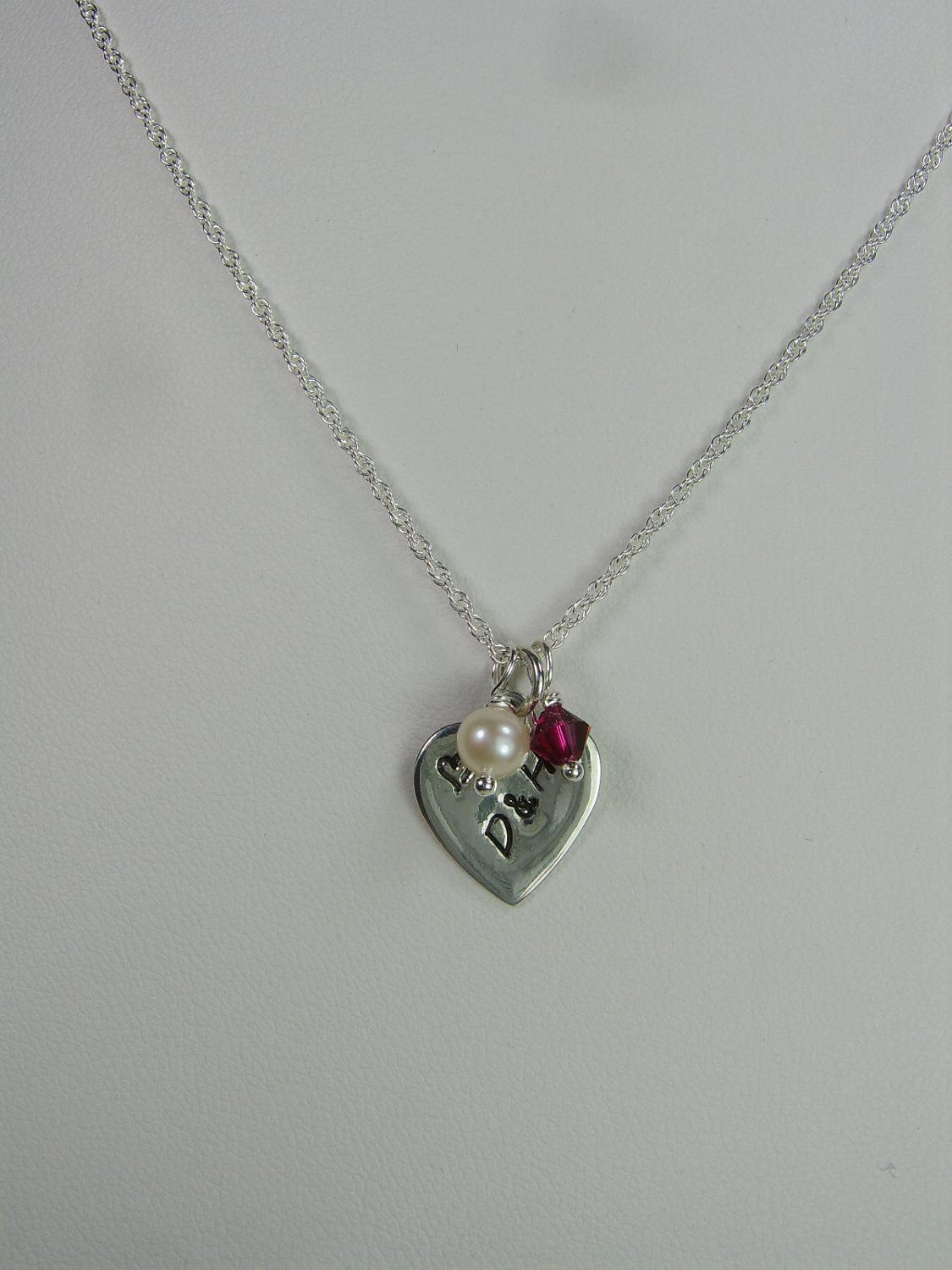 Initial Necklace Birthstone Necklace Heart Couples Necklace Personalized Necklace Monogram Necklace Gift for Mom Necklace