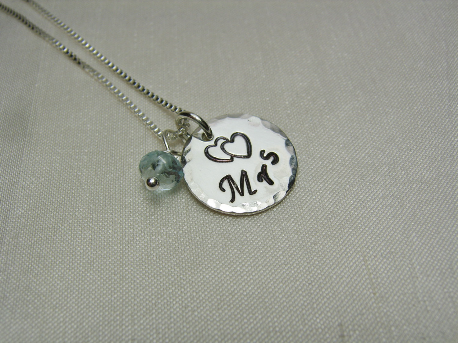 Monogram Necklace Mrs Necklace Birthstone Necklace New Bride Gift Newlywed Necklace Bridal Necklace Wedding Jewelry Bridal Shower Gift