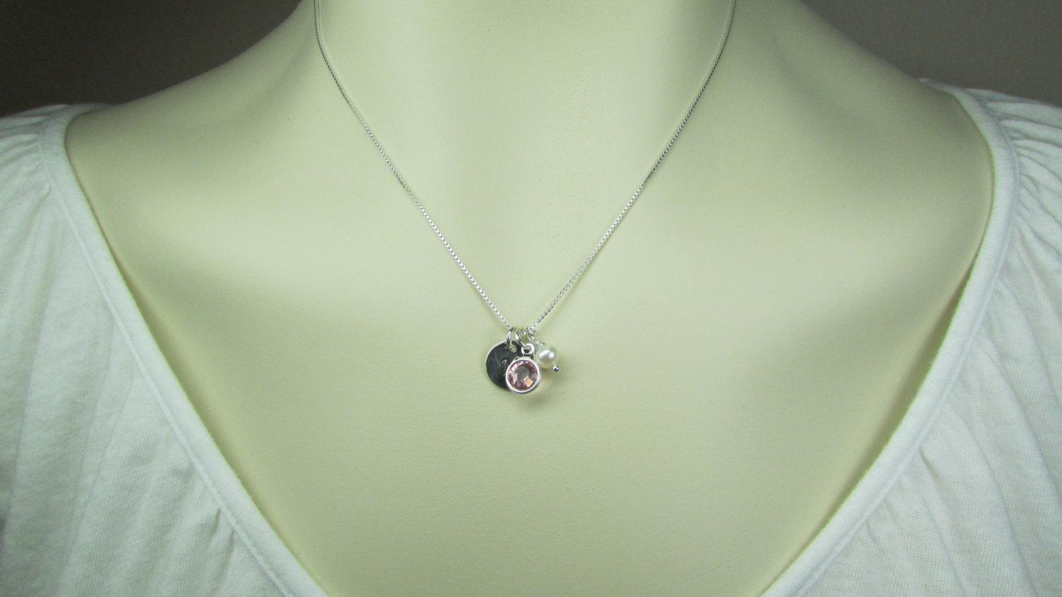 Personalized Bridesmaid Gift Set of 5 Birthstone Initial Necklace Bridesmaid Necklace Monogram Bridesmaid Jewelry Bridal Party Gifts