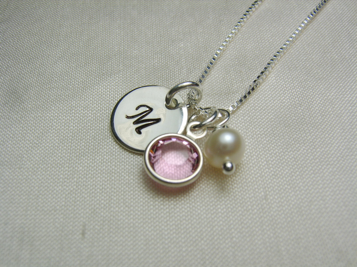 Personalized Bridesmaid Gift Set of 5 Birthstone Initial Necklace Bridesmaid Necklace Monogram Bridesmaid Jewelry Bridal Party Gifts