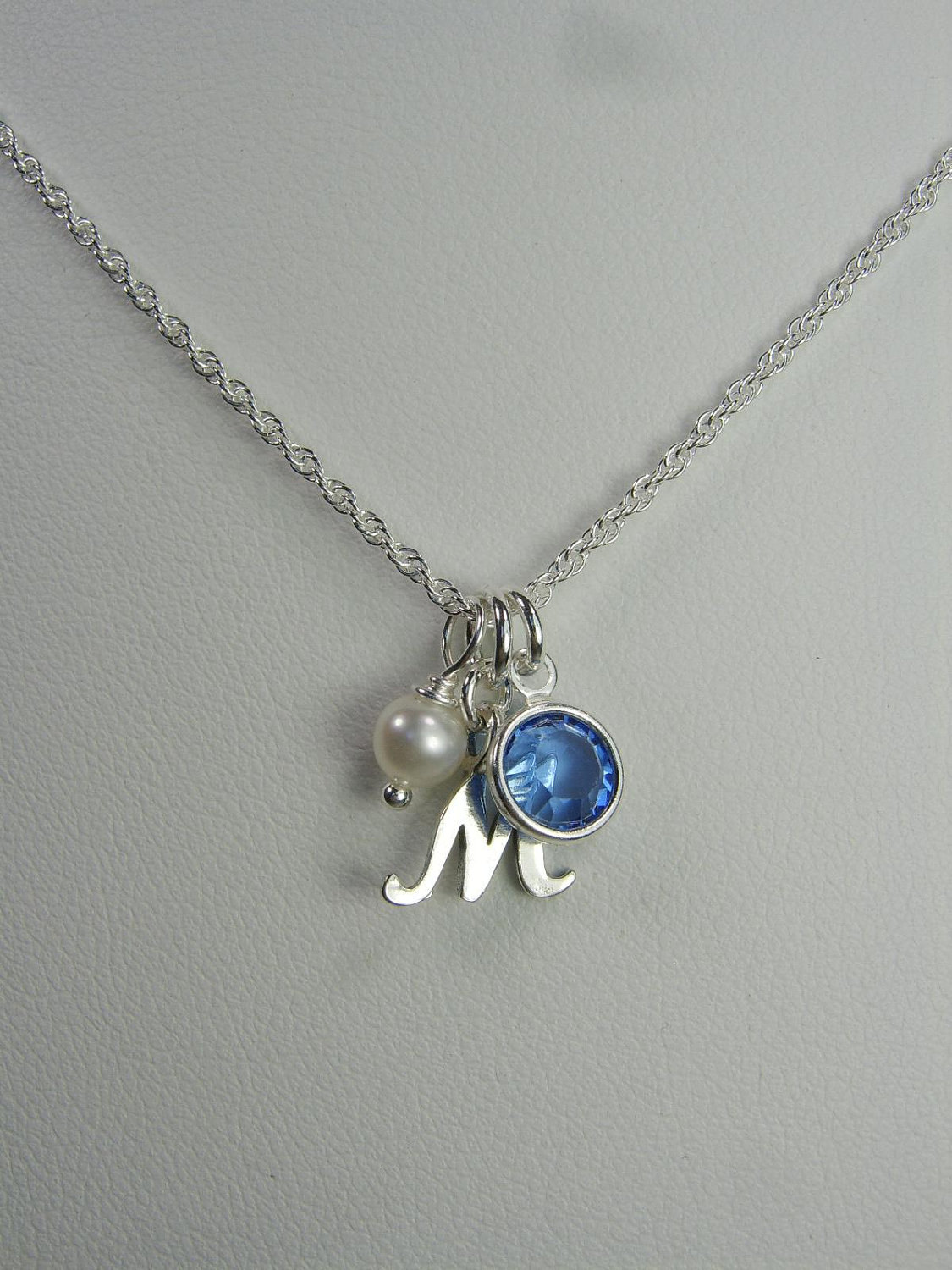 Personalized Bridesmaid Necklace Set of 5 Initial Necklace Sterling Silver Bridesmaid Jewelry Bridesmaid Gift Bridal Party Jewelry