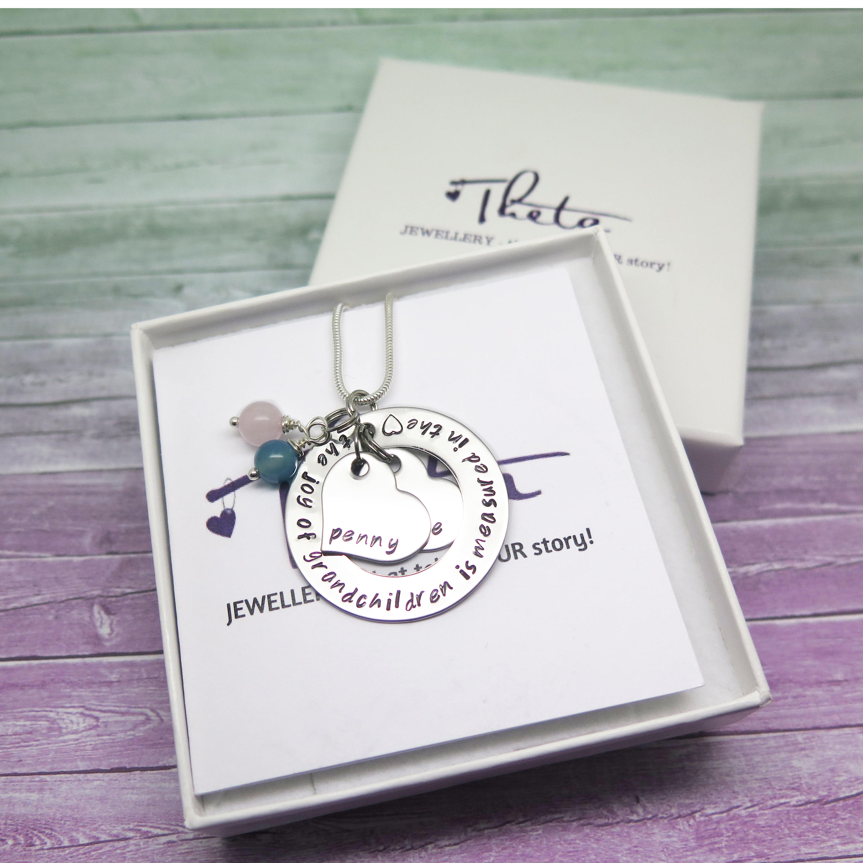 Necklace for Grandma - Grandmother Gift - New Grandma Gift - Jewelry for Grandma - Hand Stamped Jewelry - Gran Gift - Personalised Necklace