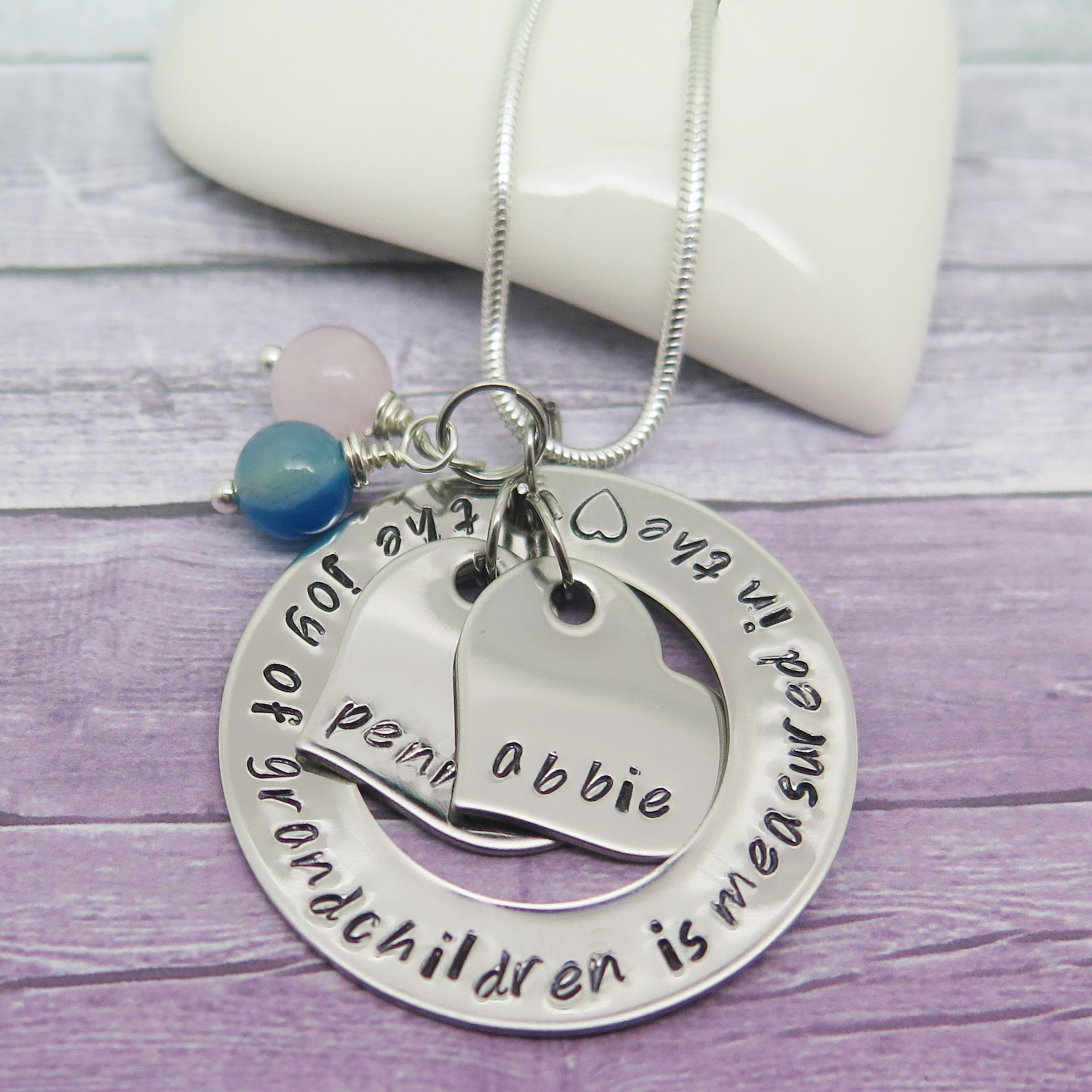 Necklace for Grandma - Grandmother Gift - New Grandma Gift - Jewelry for Grandma - Hand Stamped Jewelry - Gran Gift - Personalised Necklace