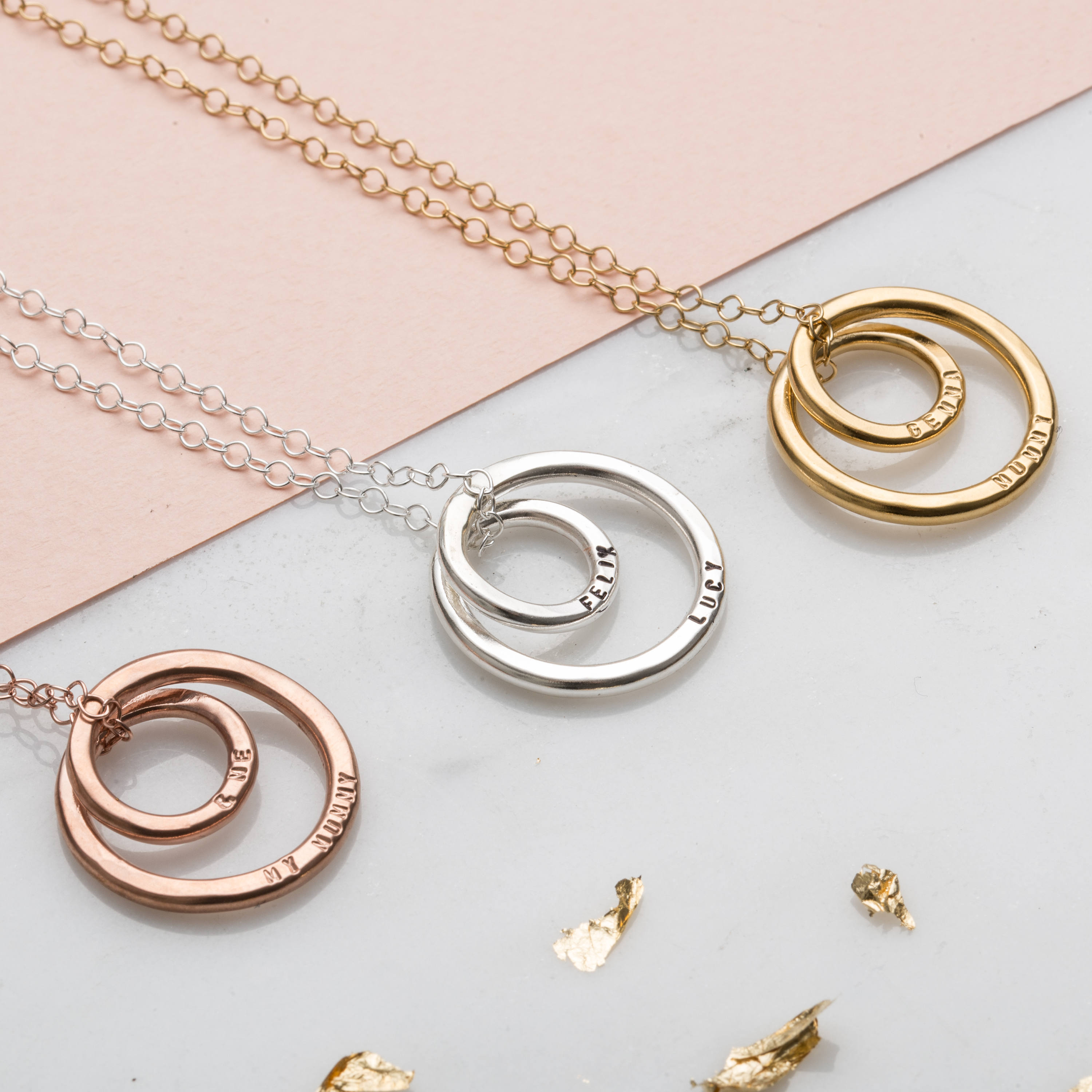 Personalised Mummy And Baby Forever Necklace