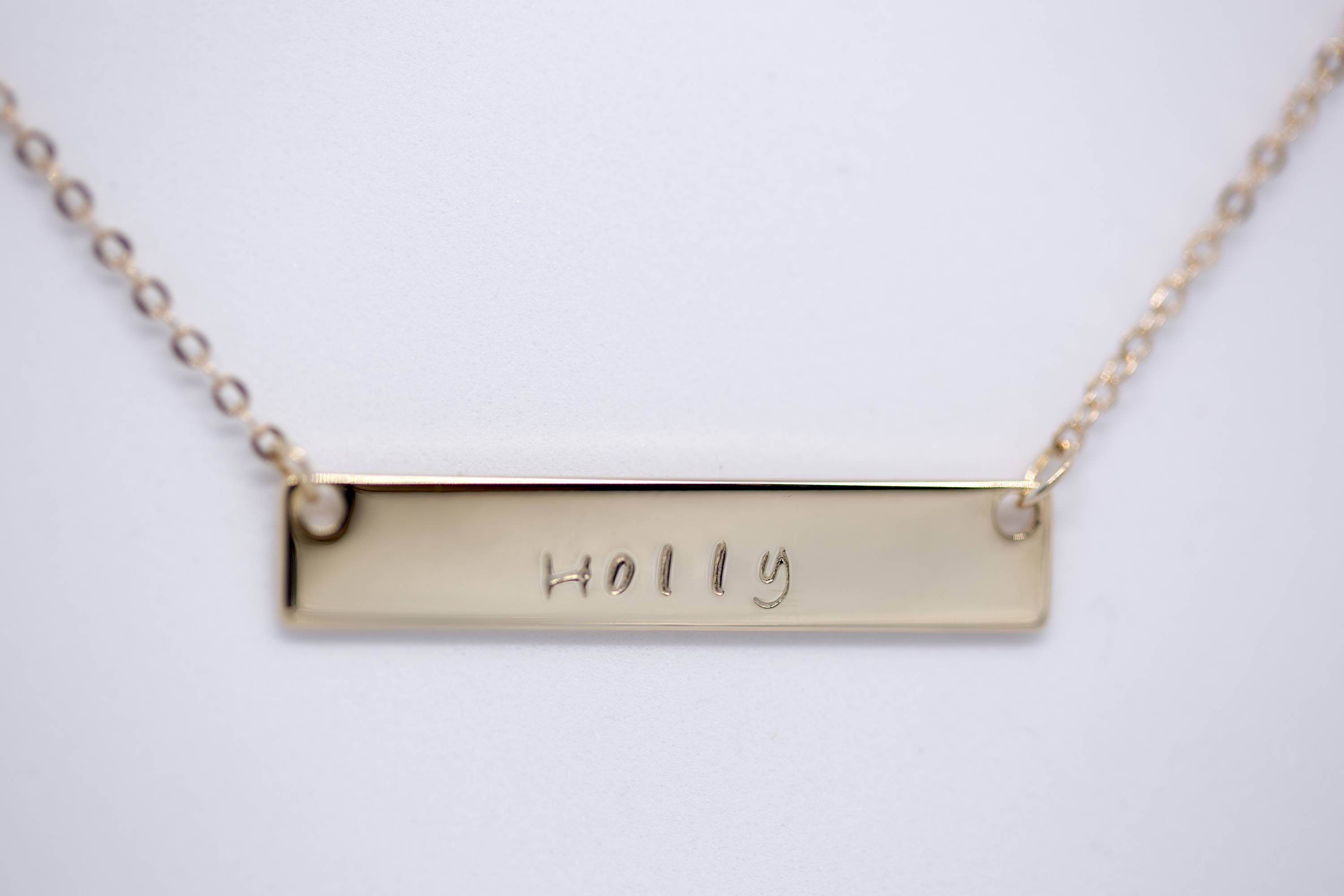Personalised Rose Gold Bar Necklace