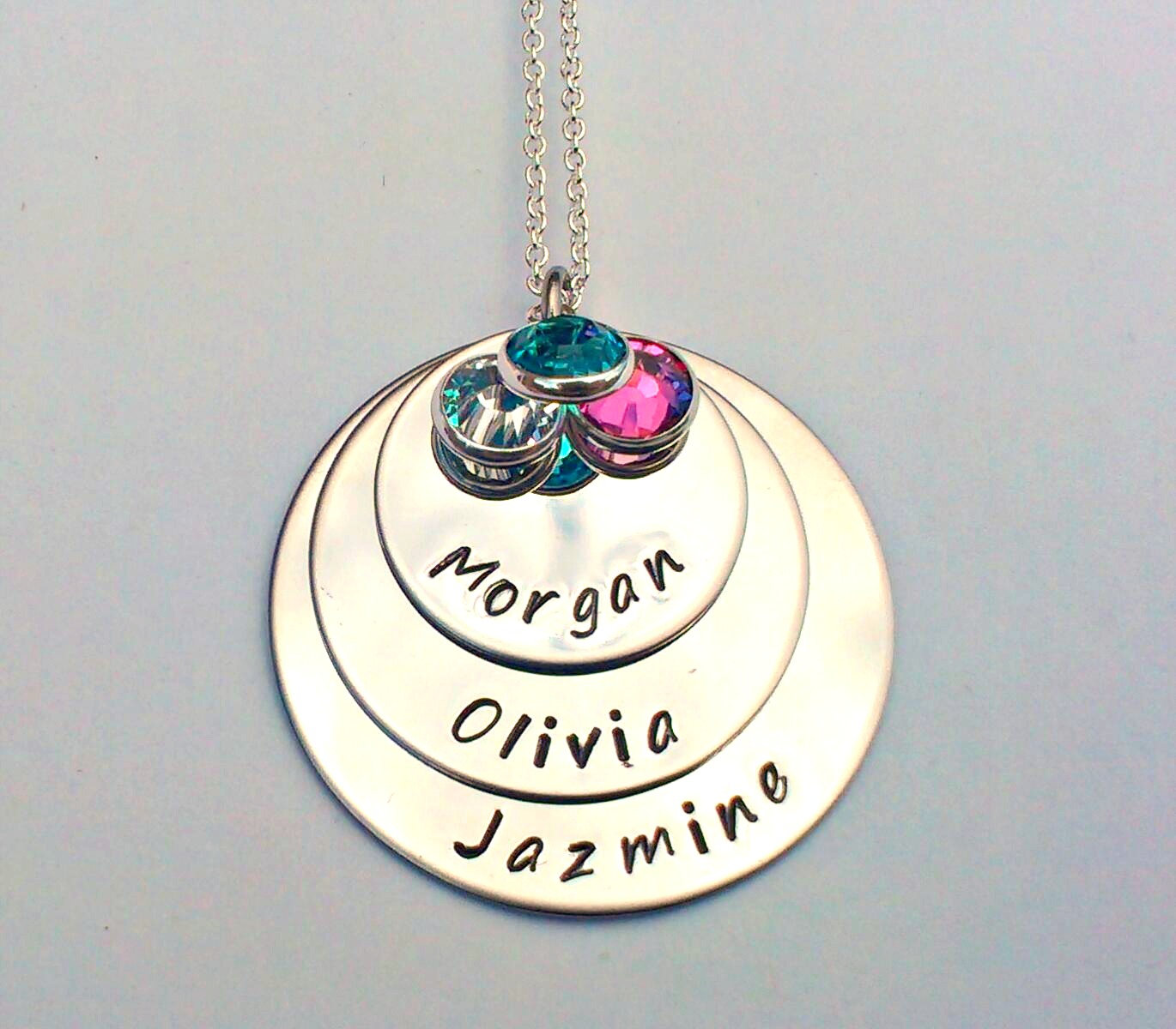 Personalised layered necklace - stacked necklace - mum necklace - gift for mum - gift for wife nanny grandma mummy granny - gifts for women
