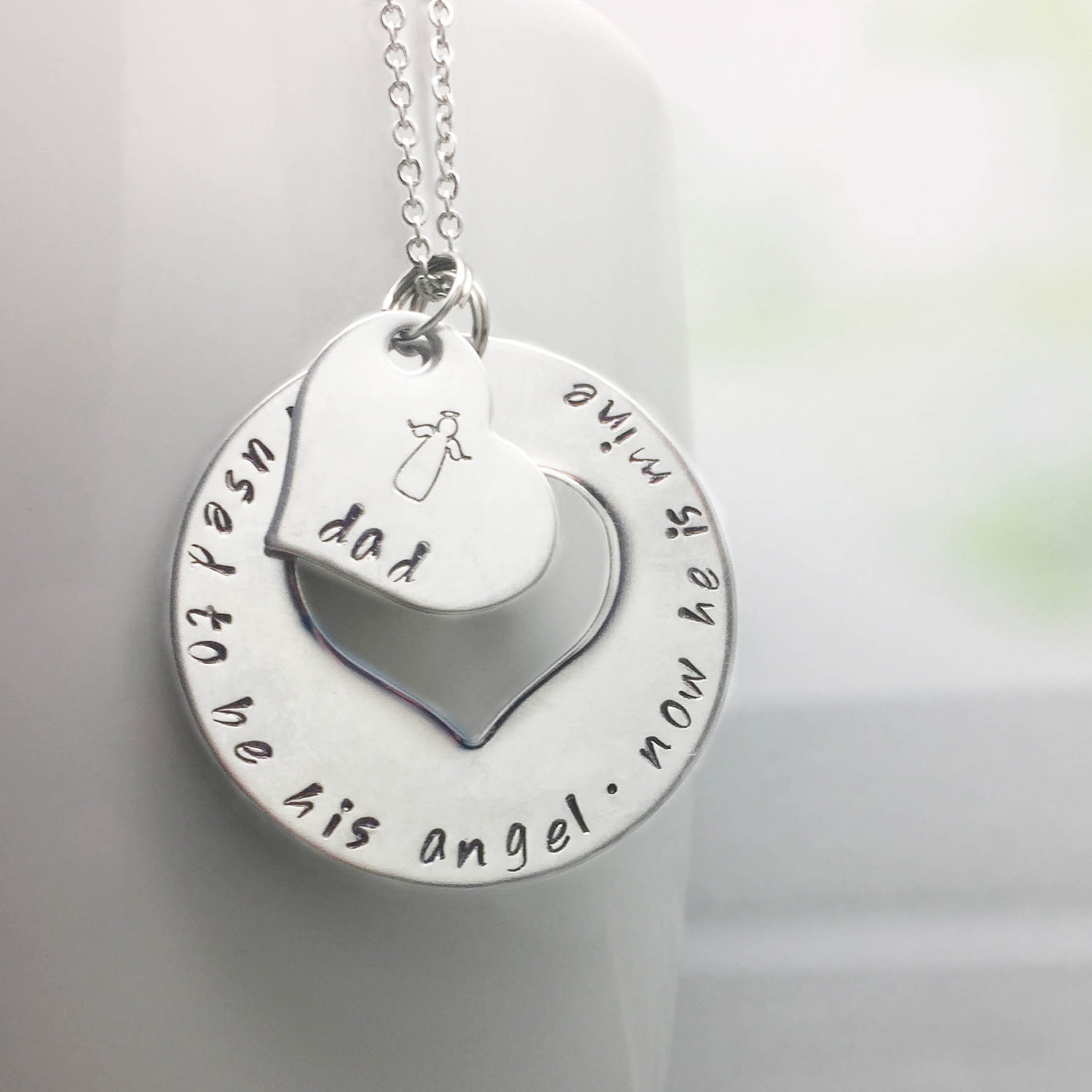 Remembrance Necklace - Loss of a Father - Condolence Gifts - In Memory of Daddy - Memorial Jewelry - Sympathy Gift Ideas - Hand Stamped