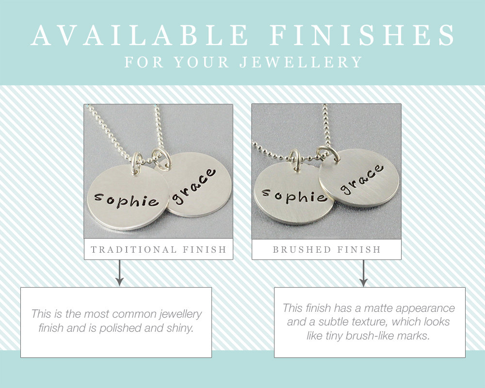 Single Disc Name Necklace - Sterling Silver - Personalised Name Necklace - Identity Necklace - Hand Stamped Name Necklace