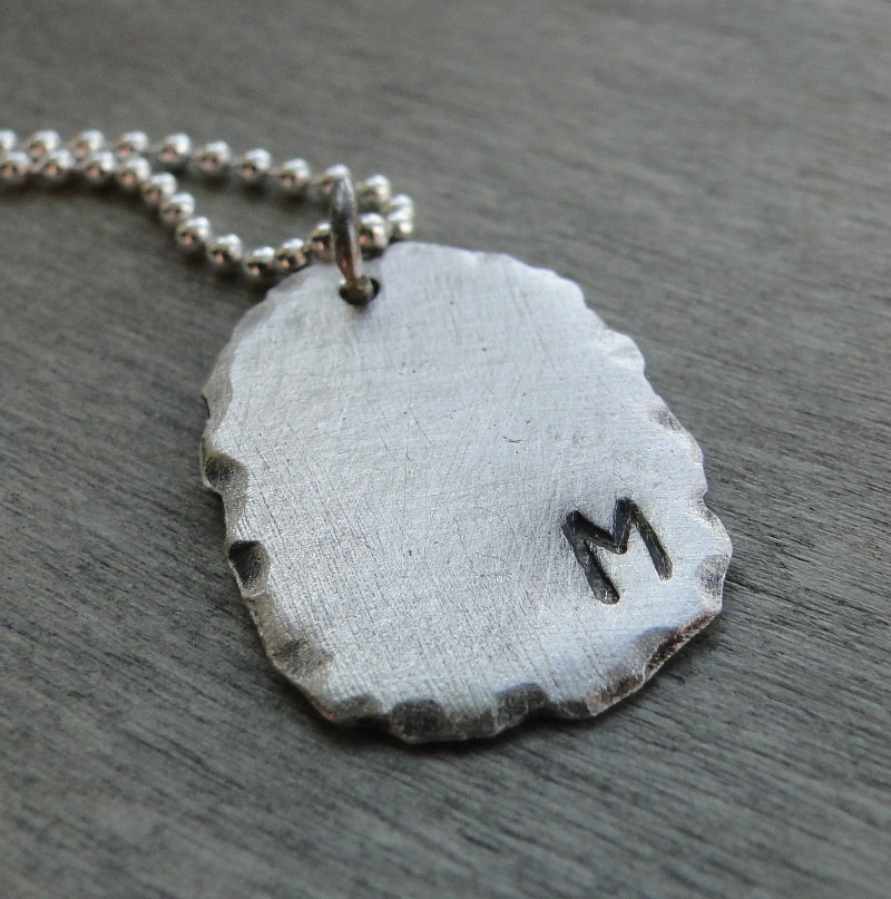 Tag Dog for Her Personalised Engraved Sterling Silver Tag Dog Necklace with Chain Personalized Gift for Her Gift for Friend with Initial