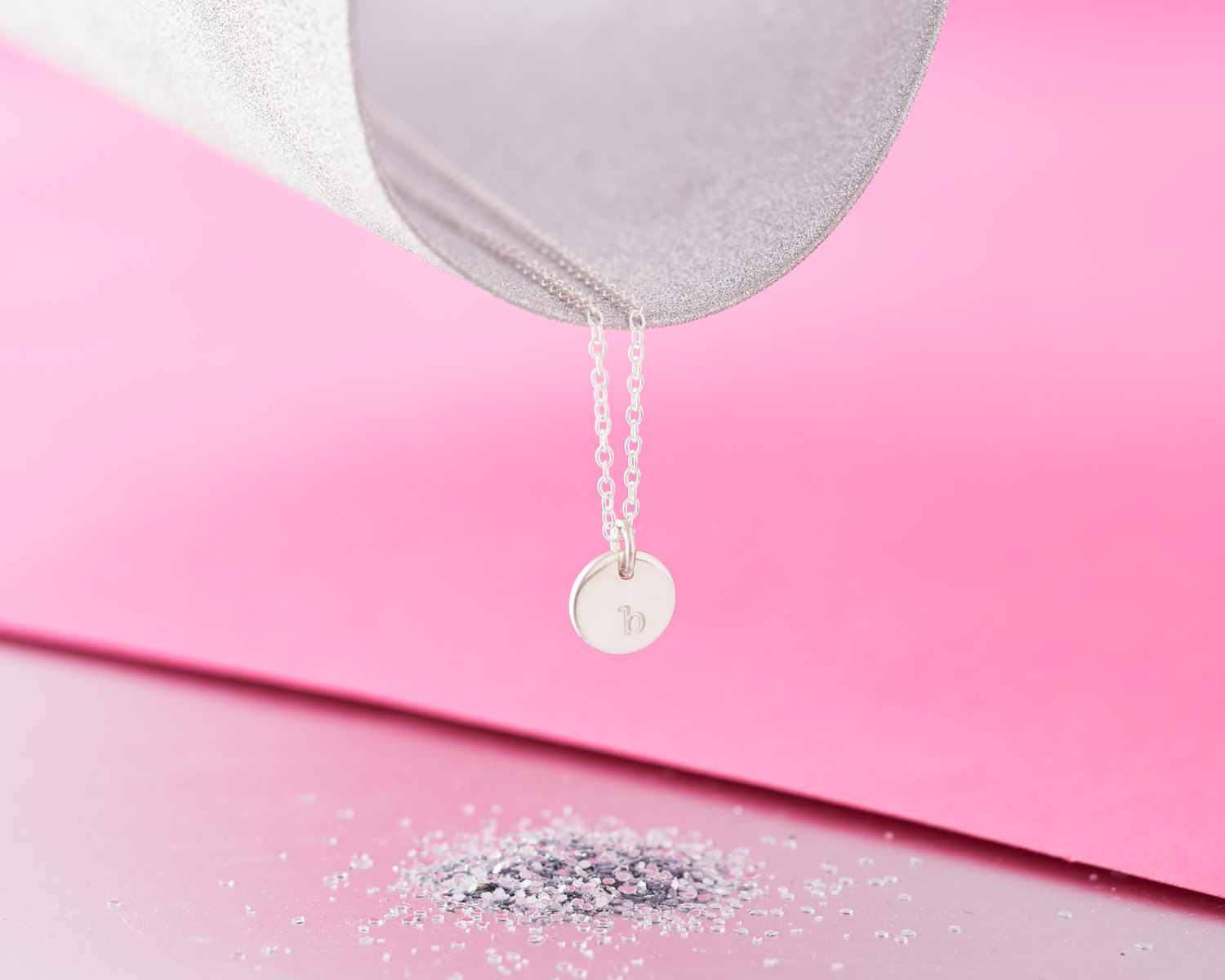 Tiny Initial Necklace - Two Initials - Sterling Silver - Necklace with Two Initials - Layering Necklace - Initial Pendant - Hand Stamped