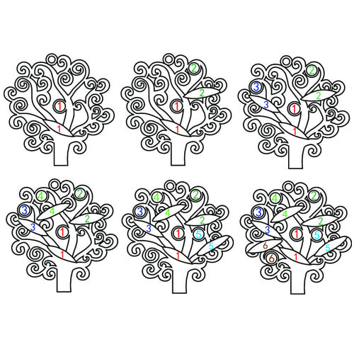 Engraved Family Tree Necklace with Birthstones Sterling Silver  - All Birthstone&trade;