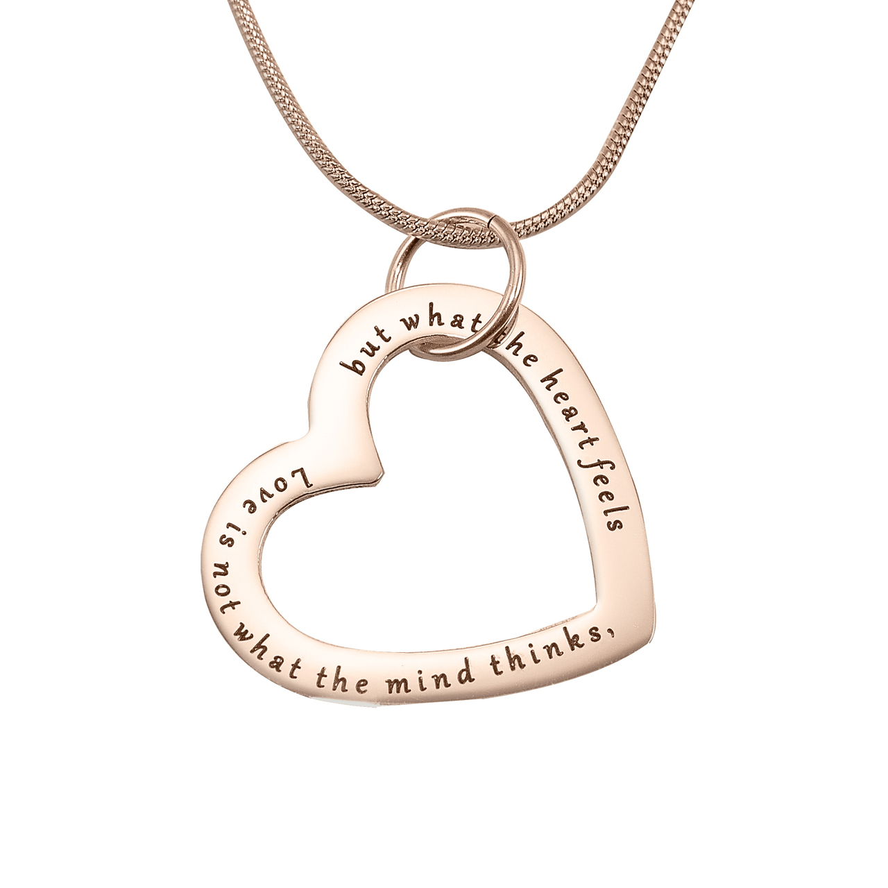 Personalised Always in My Heart Necklace - 18ct  Rose Gold Plated - All Birthstone&trade;
