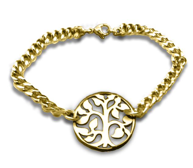 Personalised Tree Bracelet - 18ct Gold Plated - All Birthstone&trade;