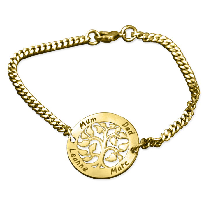 Personalised My Tree Bracelet - 18ct Gold Plated - All Birthstone&trade;