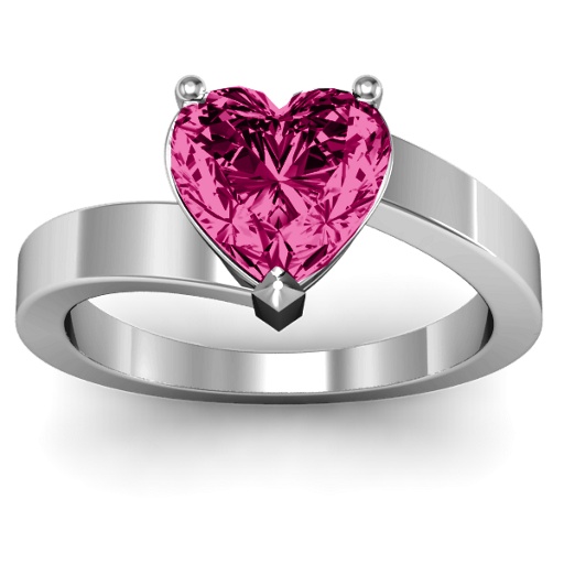 Passion  Large Heart Solitaire Ring - All Birthstone&trade;