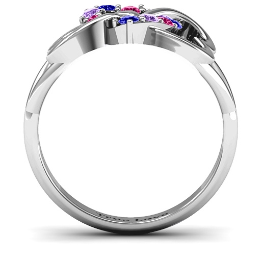 Birthstone Triple Heart Infinity Ring  - All Birthstone&trade;